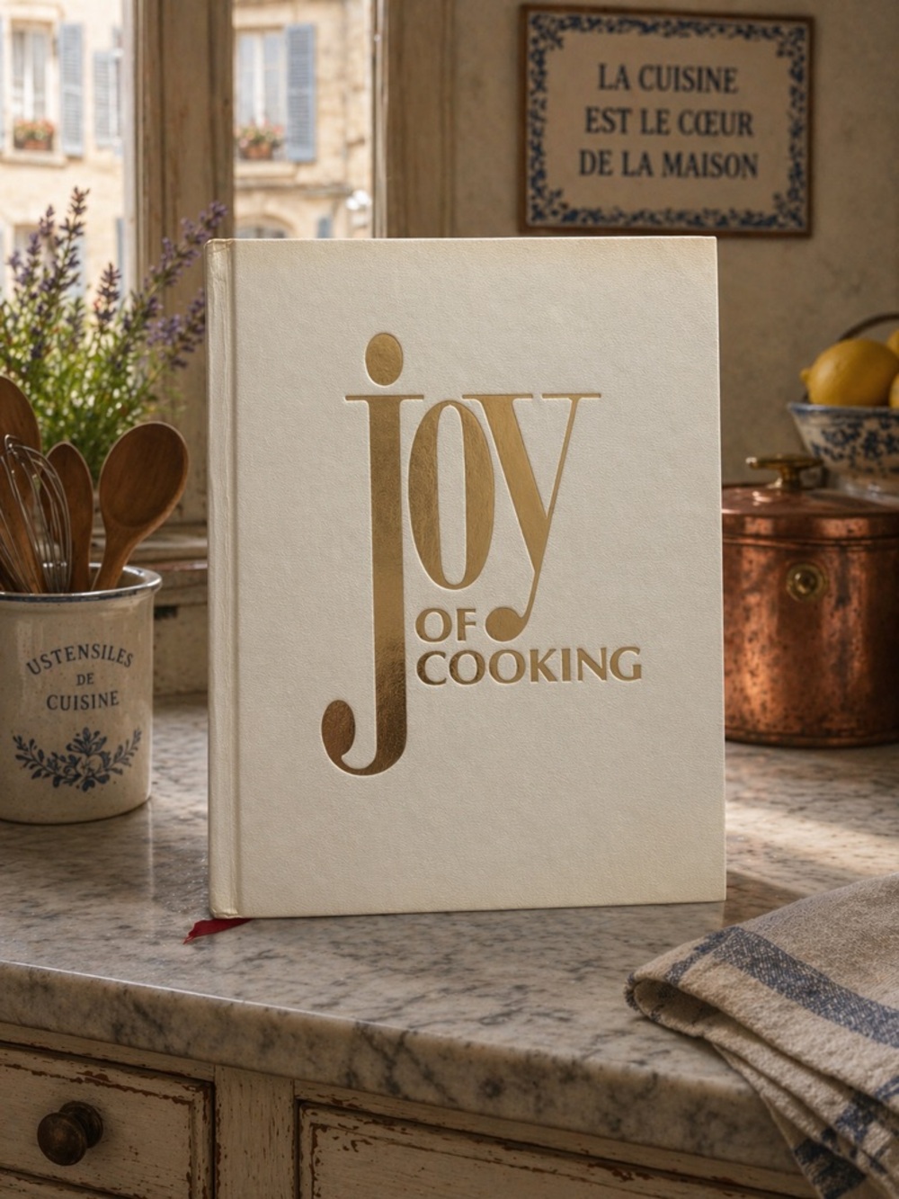 Vintage 1975 Joy of Cooking Hardcover Cookbook - Cream with Gold Lettering